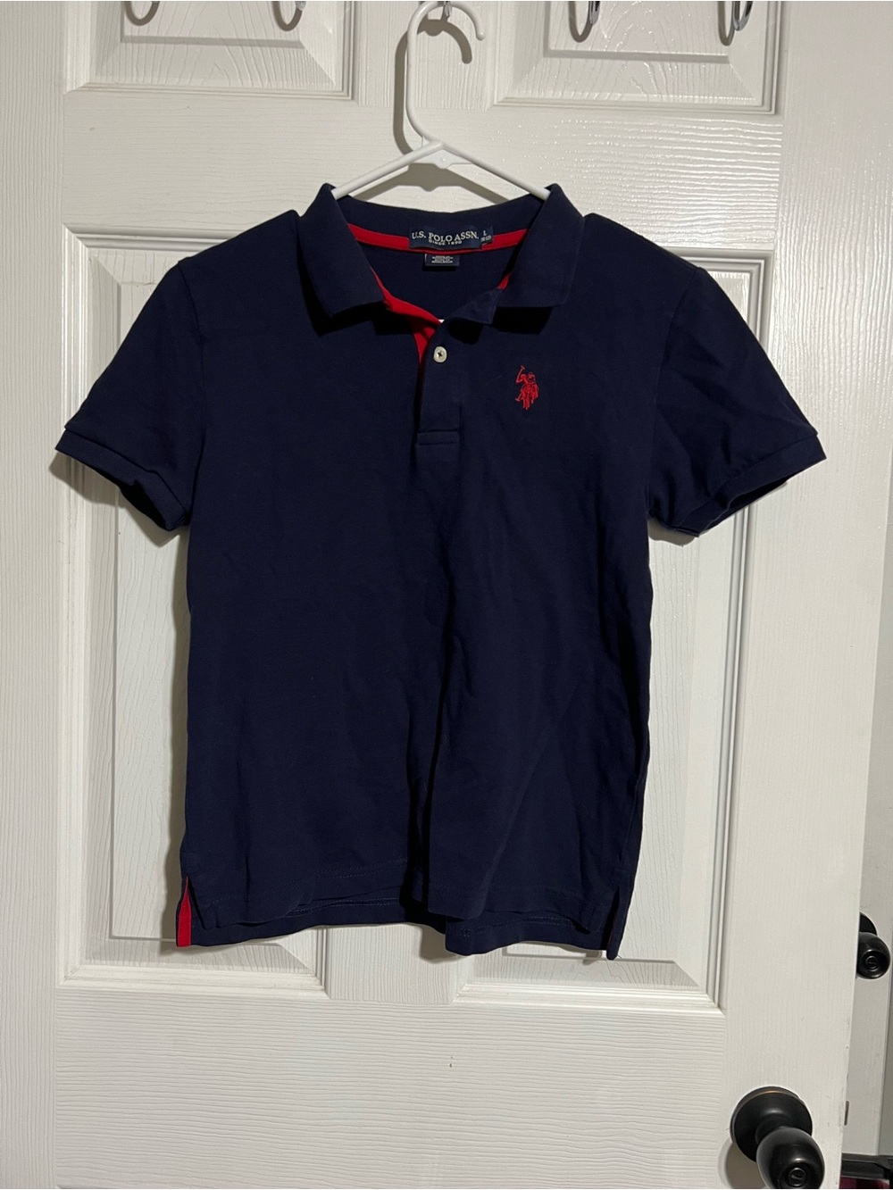 U.S. Polo Assn. Navy Polo with Red Embroidered Logo